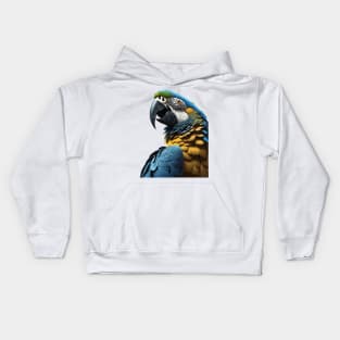 Blue Macaws Vividly Colored Tropical Birds Kids Hoodie